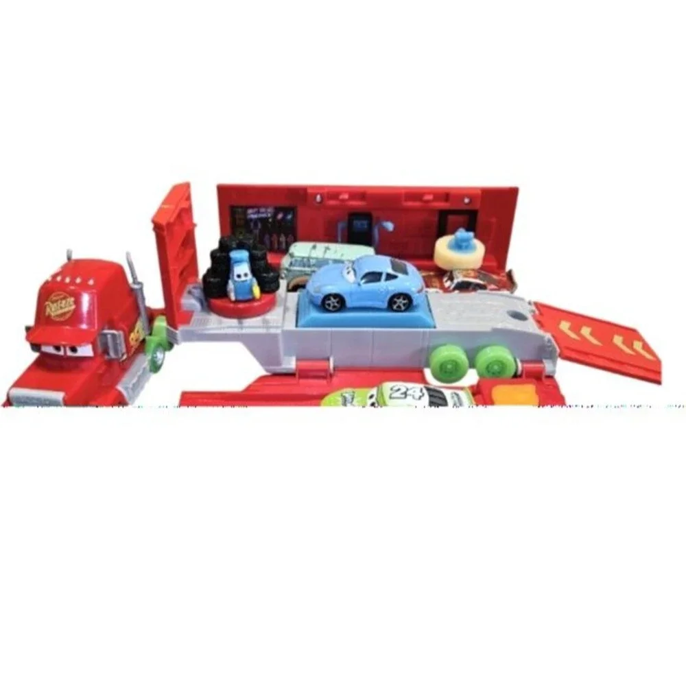 Disney Pixar Cars Mack Hauler Lightning McQueen Sally Diecast & Plastic Lot 9Pc - Picture 3 of 12